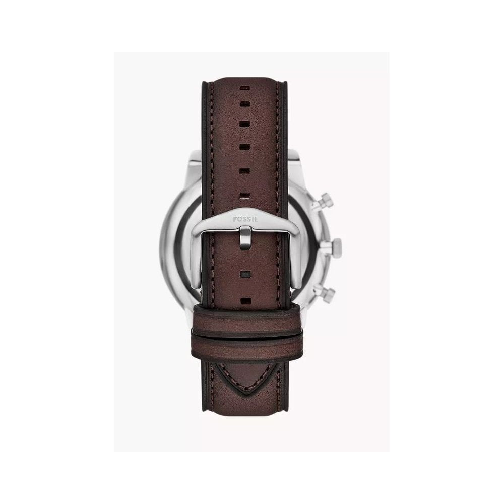 Neutra, Chronograph, Light Blue Dial, Gents Brown Leather Watch