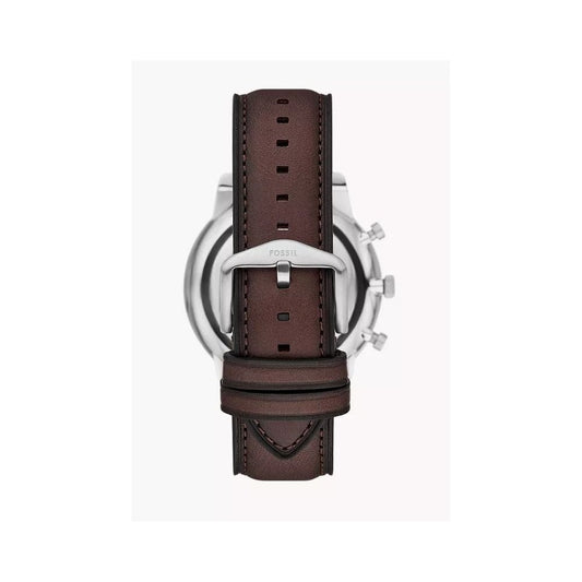 Neutra, Chronograph, Light Blue Dial, Gents Brown Leather Watch