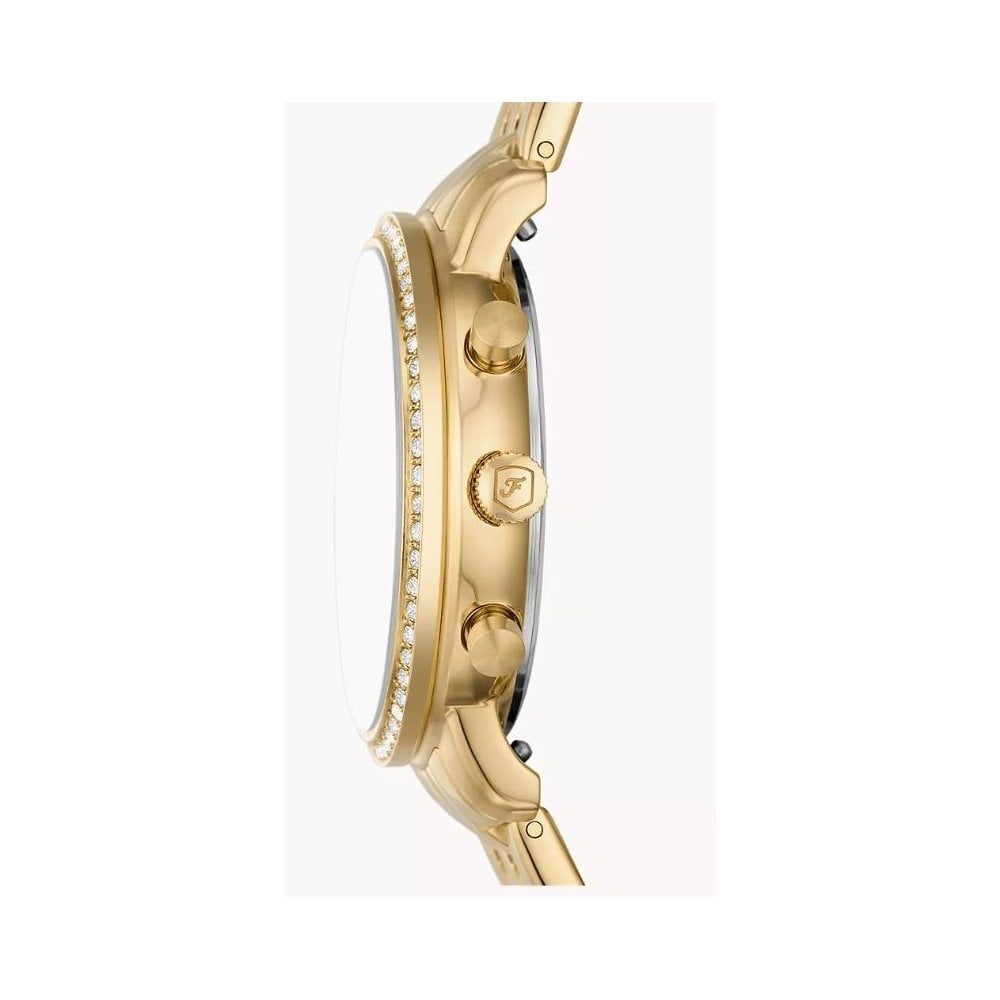 Neutra Chronograph, Mother of Pearl Dial, Gold-Toned Ladies Stainless Steel Watch