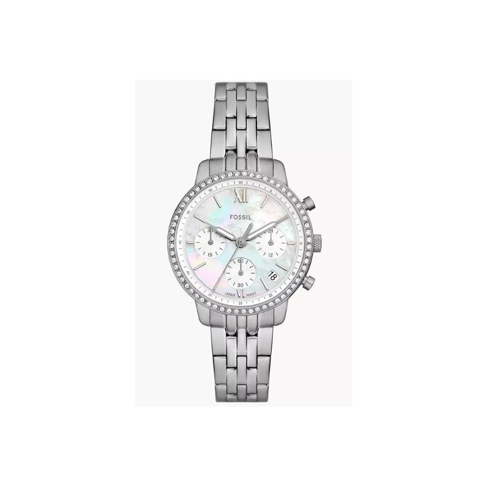 Neutra Chronograph, Mother of Pearl Dial, Ladies Stainless Steel Watch
