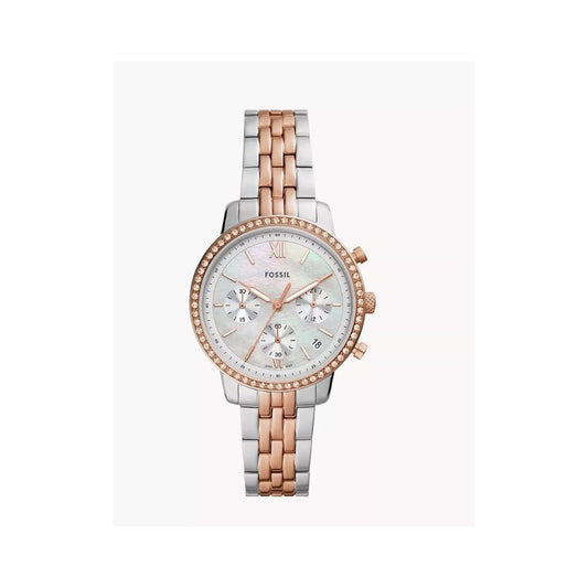 Neutra Chronograph, Two-Tone, Mother of Pearl Dial, Ladies Stainless Steel Watch