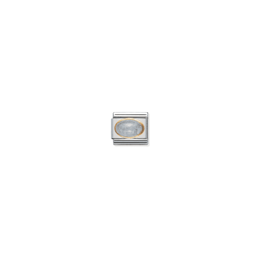 Nomination CLASSIC Gold Oval Aquamarine Charm