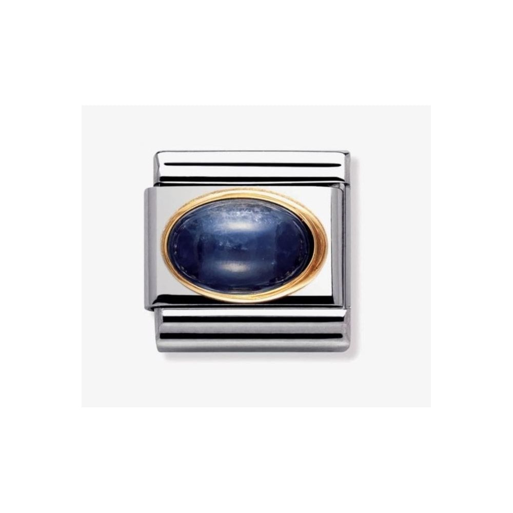Nomination COMPOSABLE Classic OVAL STONES In Stainless Steel With 18k Gold SAPPHIRE