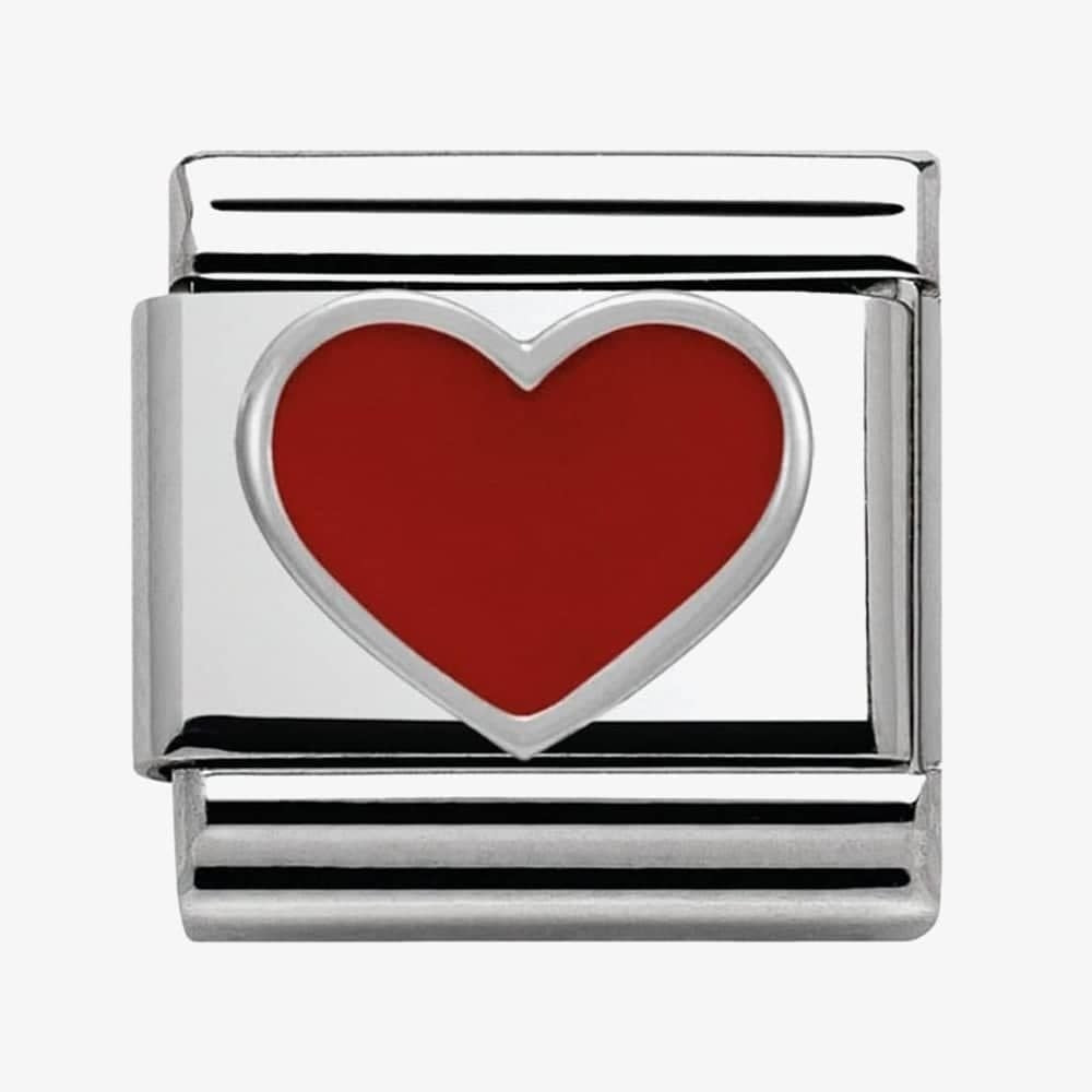 Nomination Composable Charm Stainless Steel Enamel Red Heart