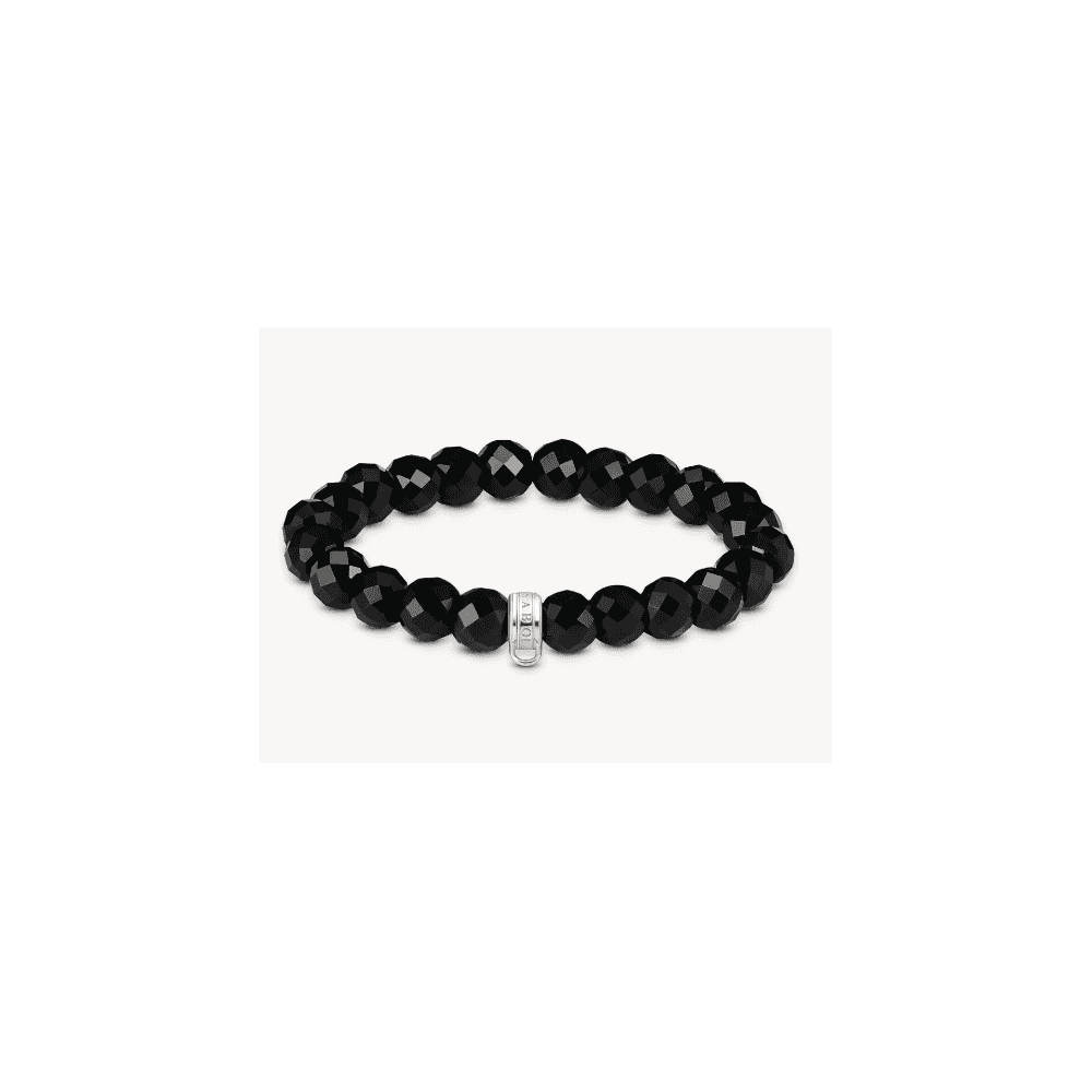 OBSIDIAN BEADED BRACELET