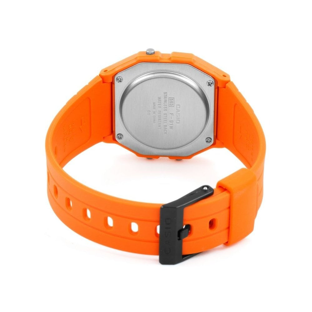 ORANGE RETRO CASIO DIGITAL WATCH WITH PLASTIC RESIN STRAP