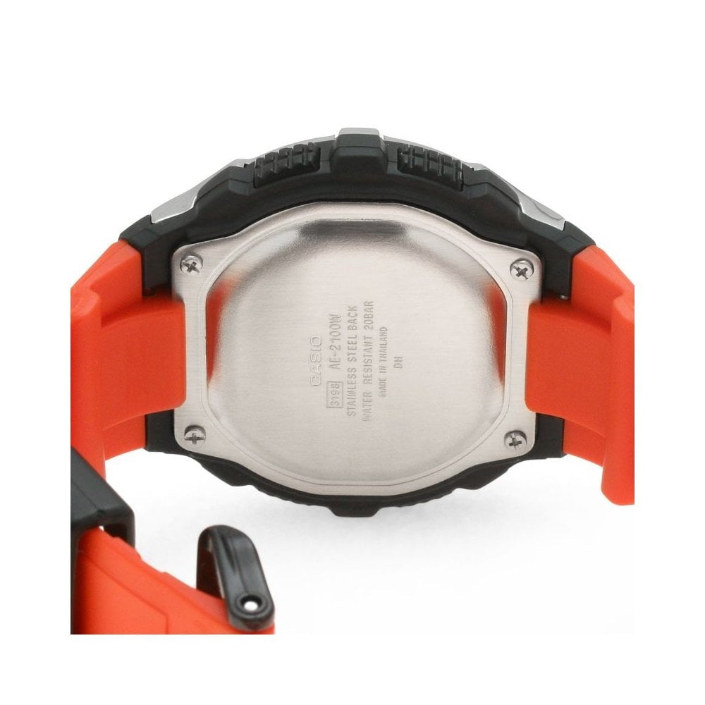 ORANGE SPORTS DIGITAL WORLD TIME WATCH WITH ORANGE RESIN STRAP
