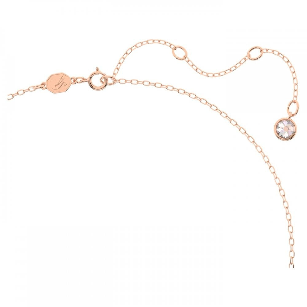 ORTYX Y TRIANGLE CUT ROSE GOLD TONE NECKLACE
