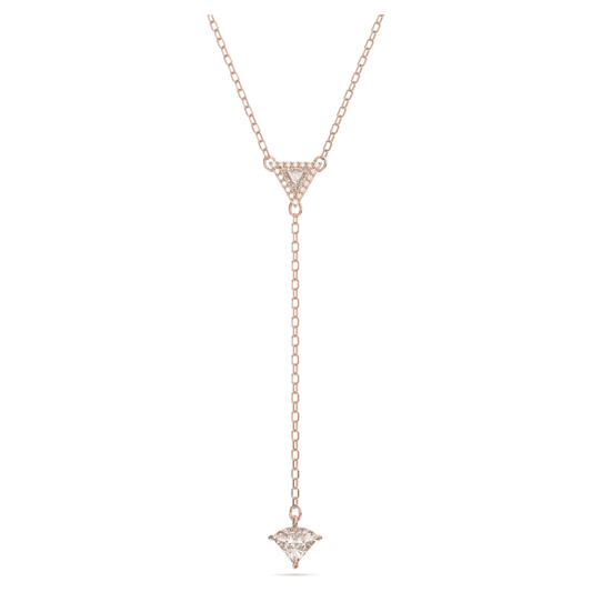 ORTYX Y TRIANGLE CUT ROSE GOLD TONE NECKLACE