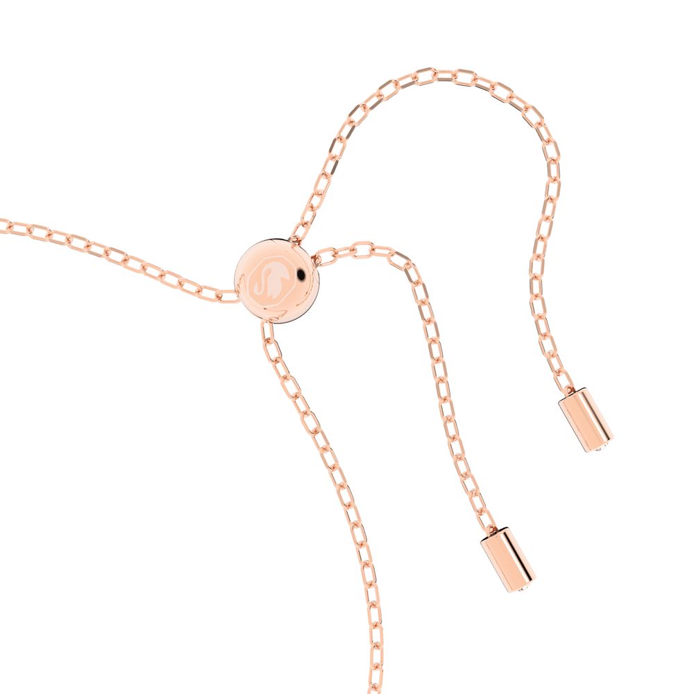 Ortyx bracelet Triangle cut, White, Rose gold-tone plated