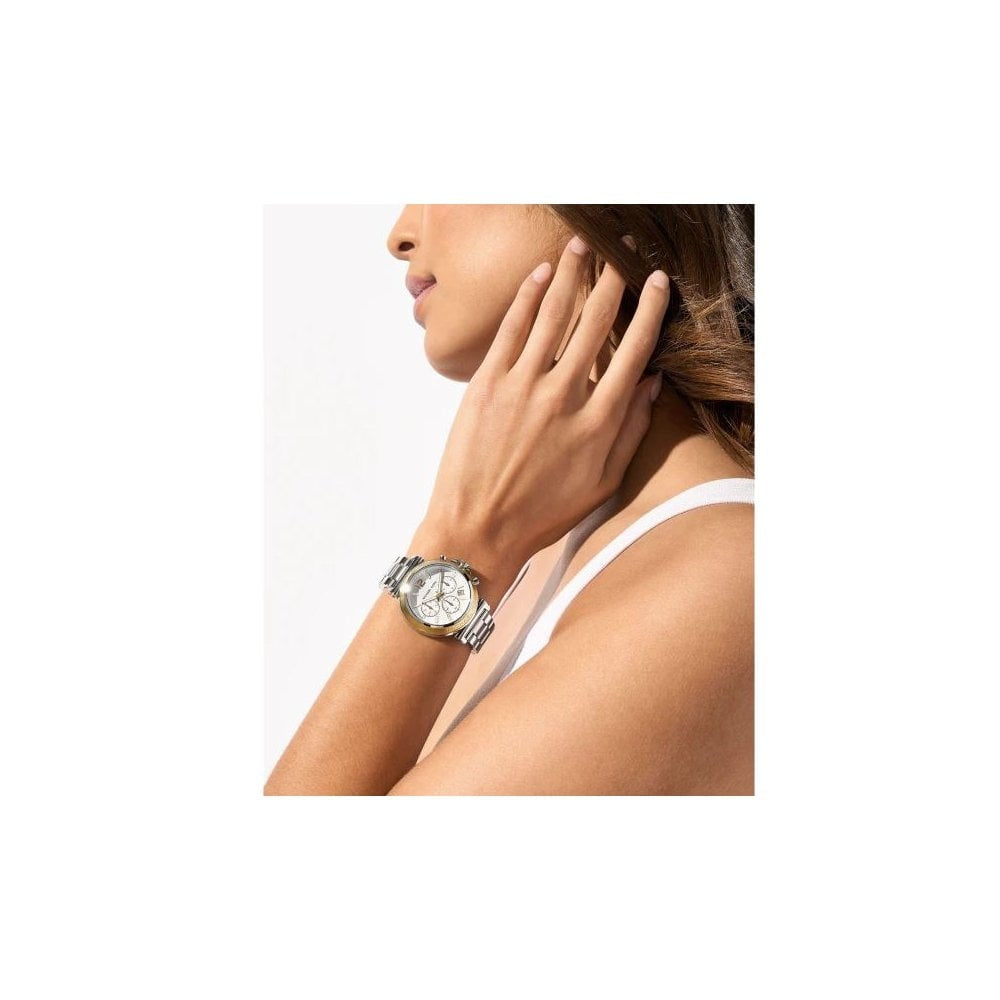 Oversized Maren, Chronograph, Ladies Two-tone Stainless Steel Watch