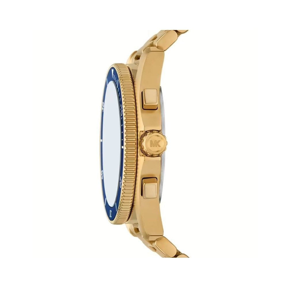 Oversized, Maritime, Blue Dial, Gents Gold-Tone Stainless Steel Watch
