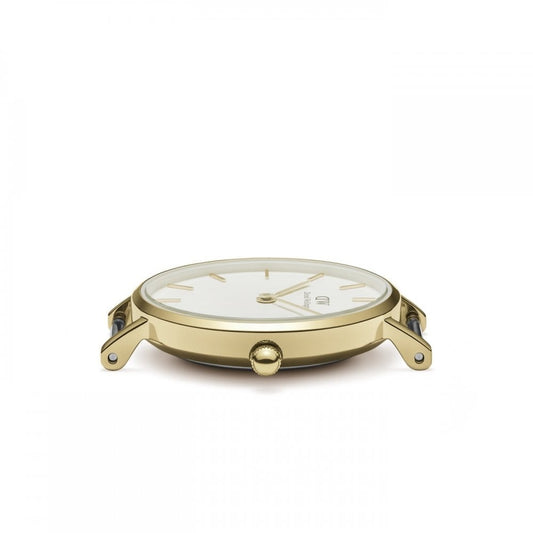 PETITE EVERGOLD HORLOGE YELLOW GOLD MESH BRACELET WITH 28MM WHITE DIAL