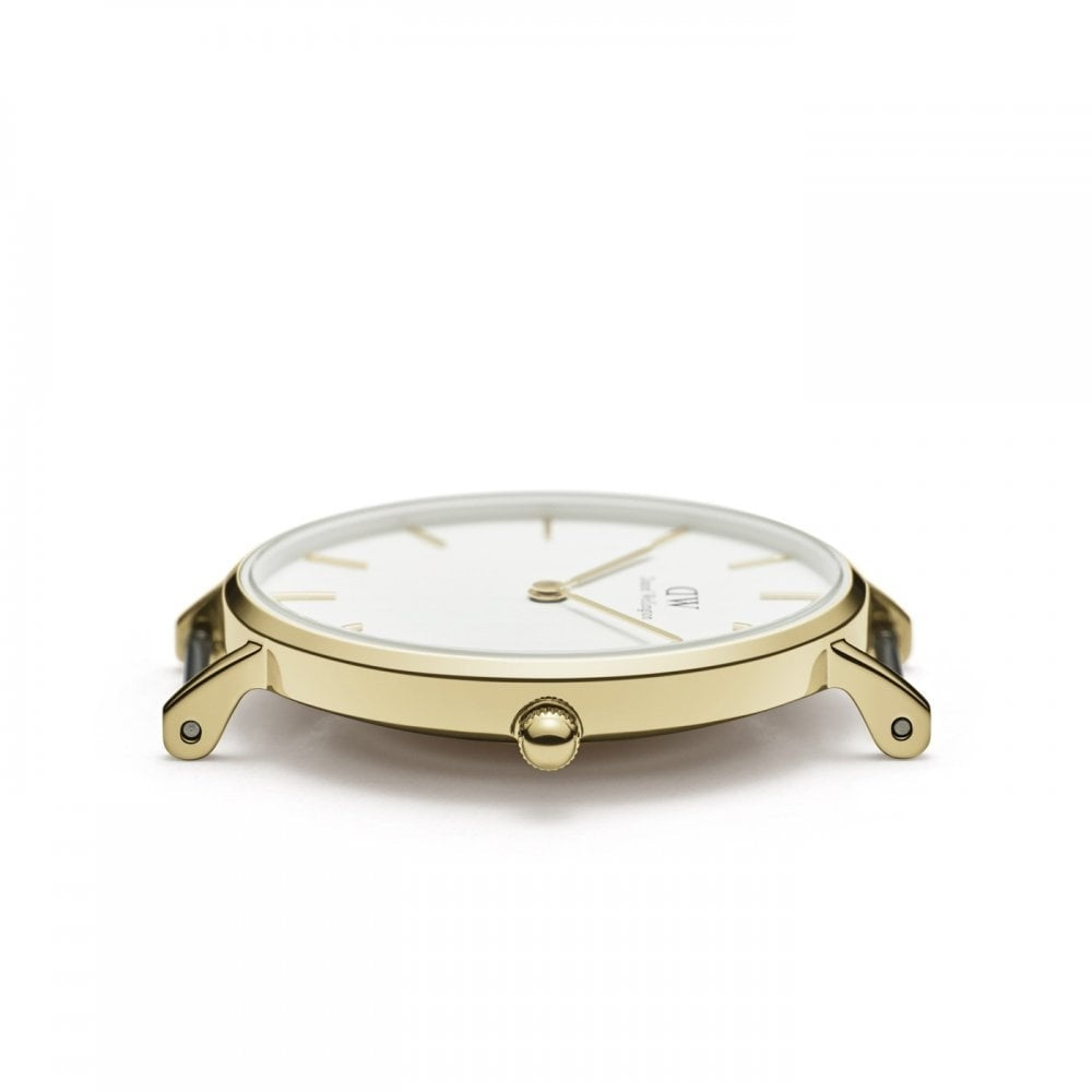 PETITE EVERGOLD HORLOGE YELLOW GOLD MESH BRACELET WITH 32mm WHITE DIAL