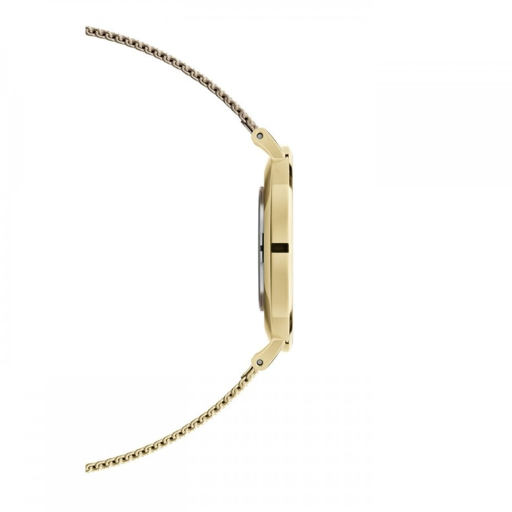 PETITE EVERGOLD YELLOW GOLD MESH BRACELET WATCH WITH 36mm WHITE DIAL