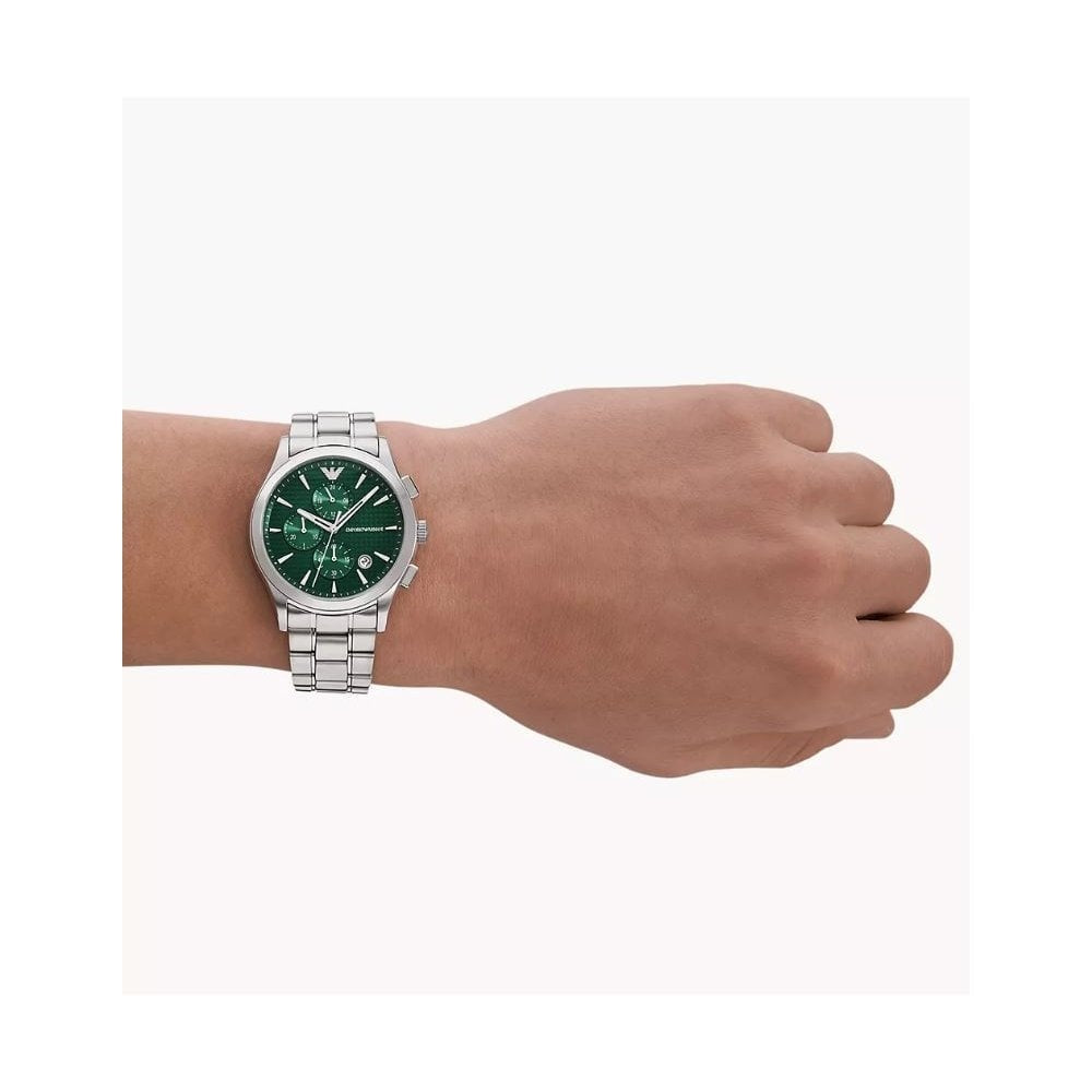 Paolo, 42mm Green Dial, Chronograph, Gents Stainless Steel Watch