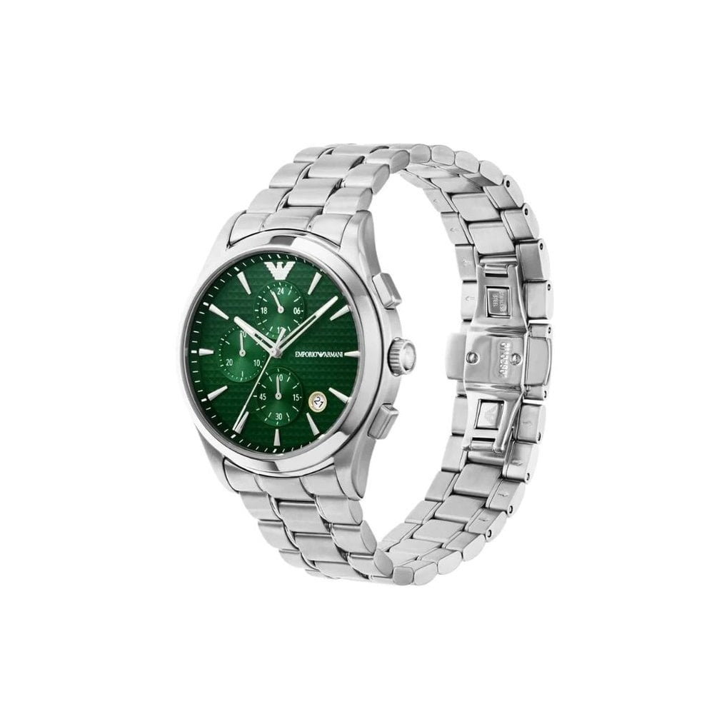 Paolo, 42mm Green Dial, Chronograph, Gents Stainless Steel Watch