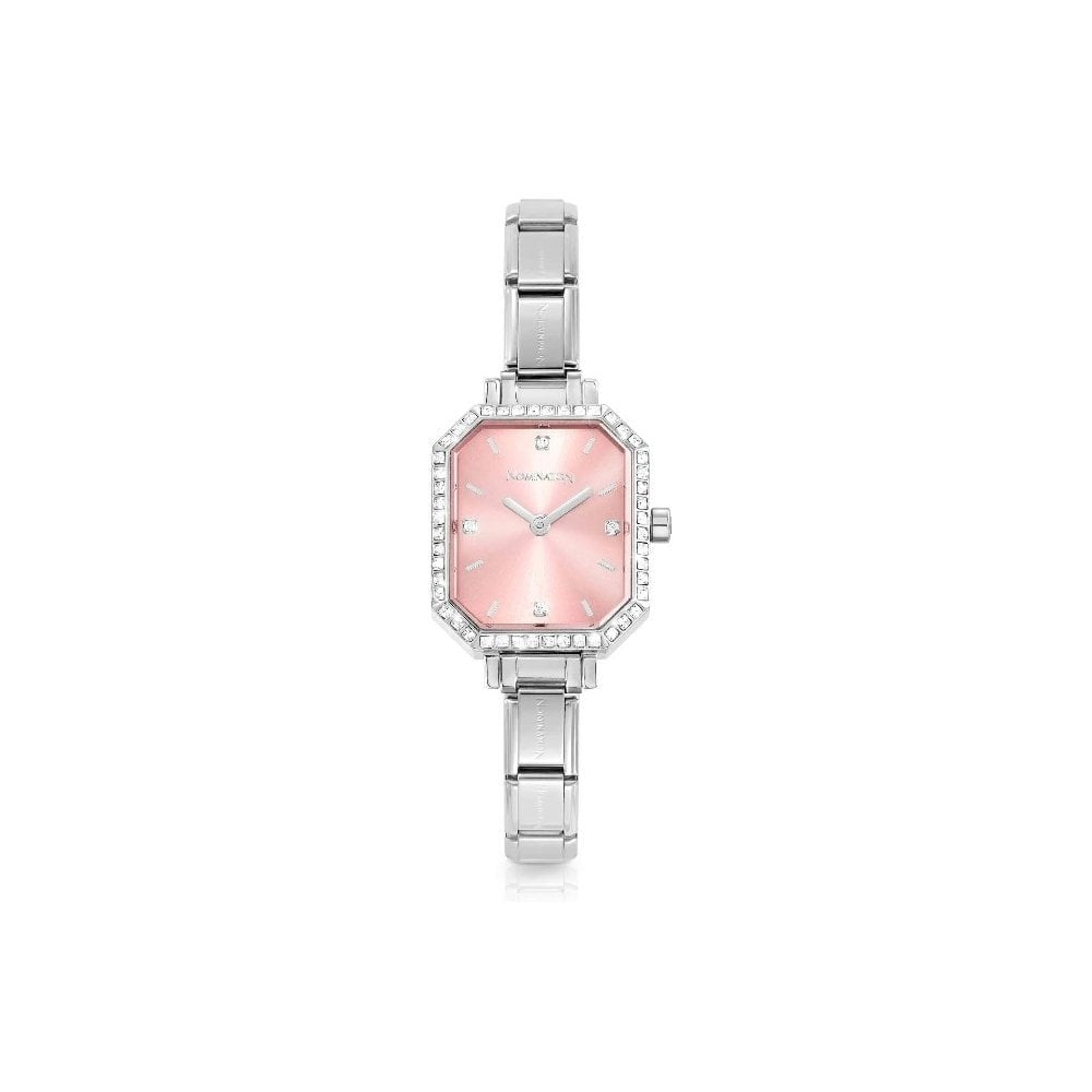 Paris watch with stones, Pink