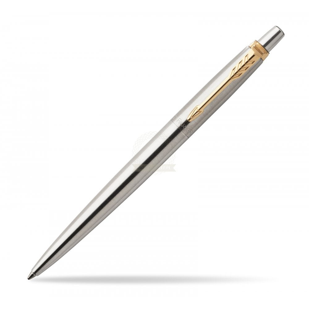 Parker Jotter Stainless Steel Golden Finish Trim Ballpoint Pen 
