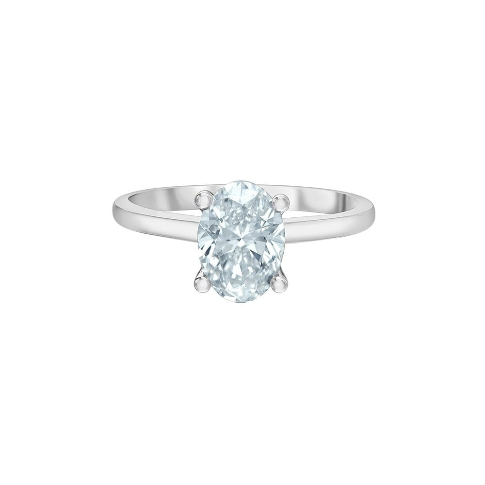 Platinum 1.58ct Lab Diamond Oval Solitaire Engagement Ring
