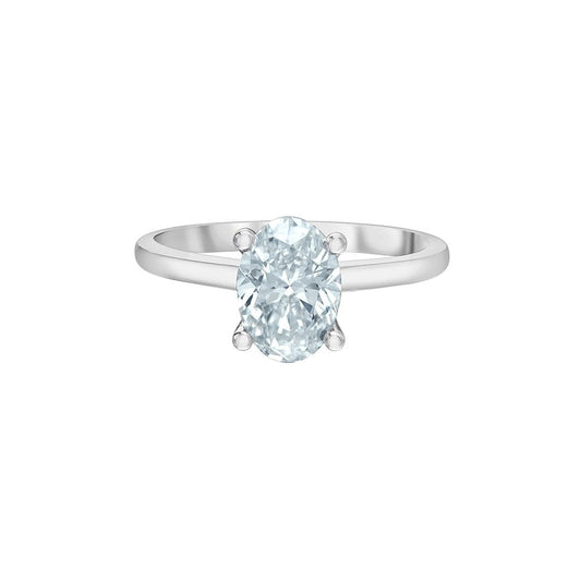 Platinum 1.58ct Lab Diamond Oval Solitaire Engagement Ring