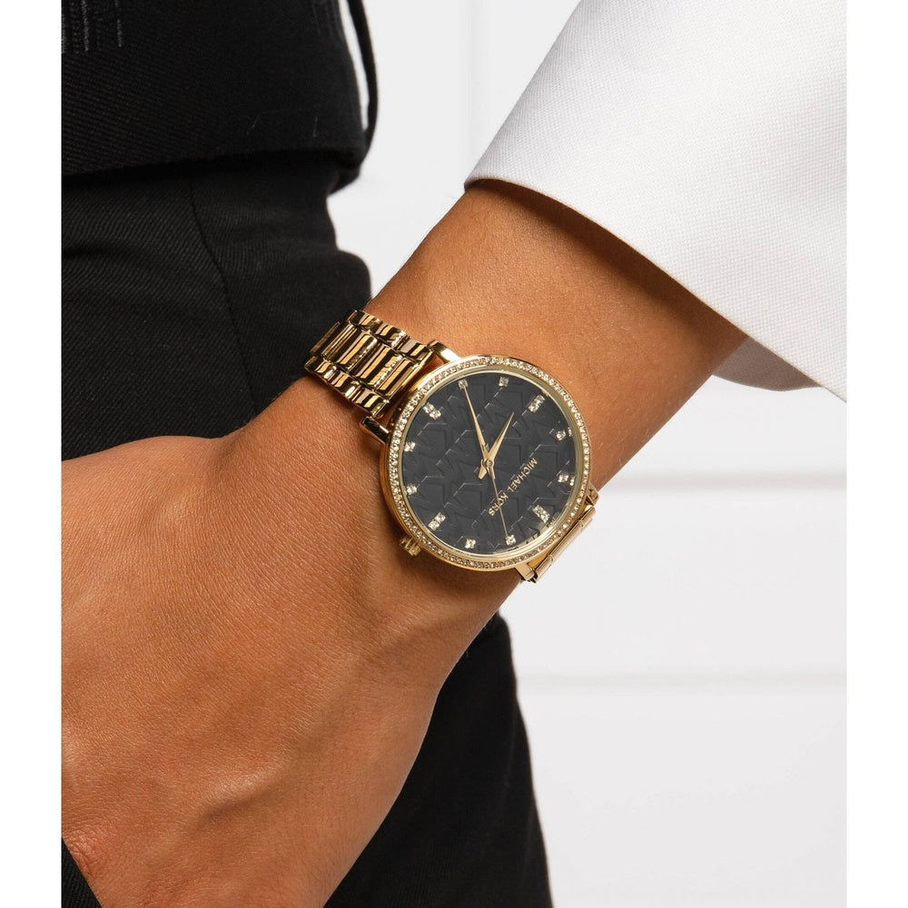 Pyper Pavé Gold-Tone Logo Watch