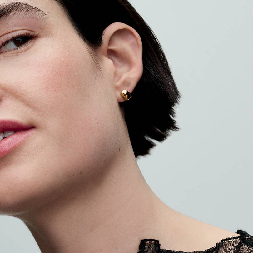 Organically Shaped Pandora Stud Earrings