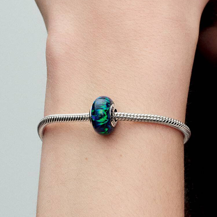 Opalescent Green Pandora Charm
