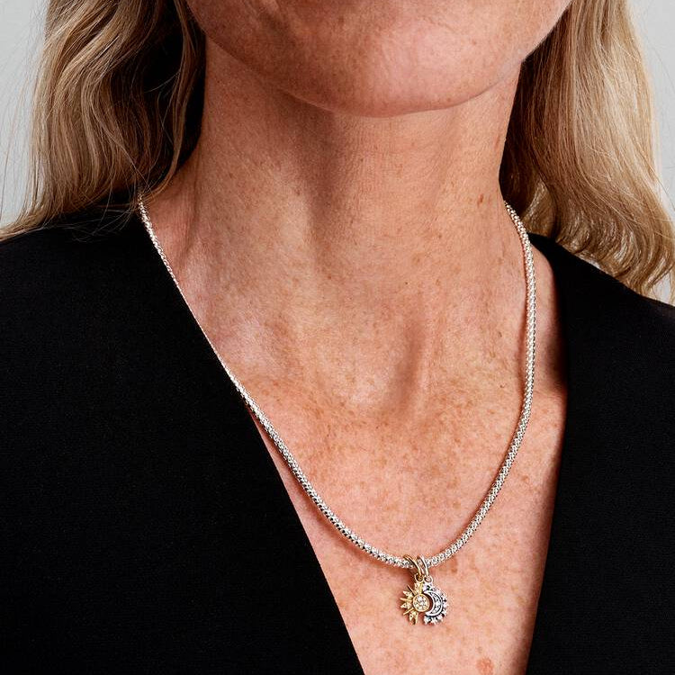 Splittable Sun & Moon Dangle Pandora Charm