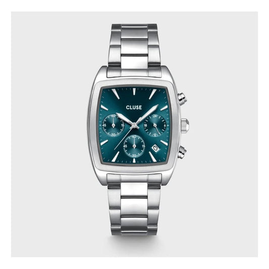 Quartaut, Blue Chronograph Dial, Gents Stainless Steel Watch