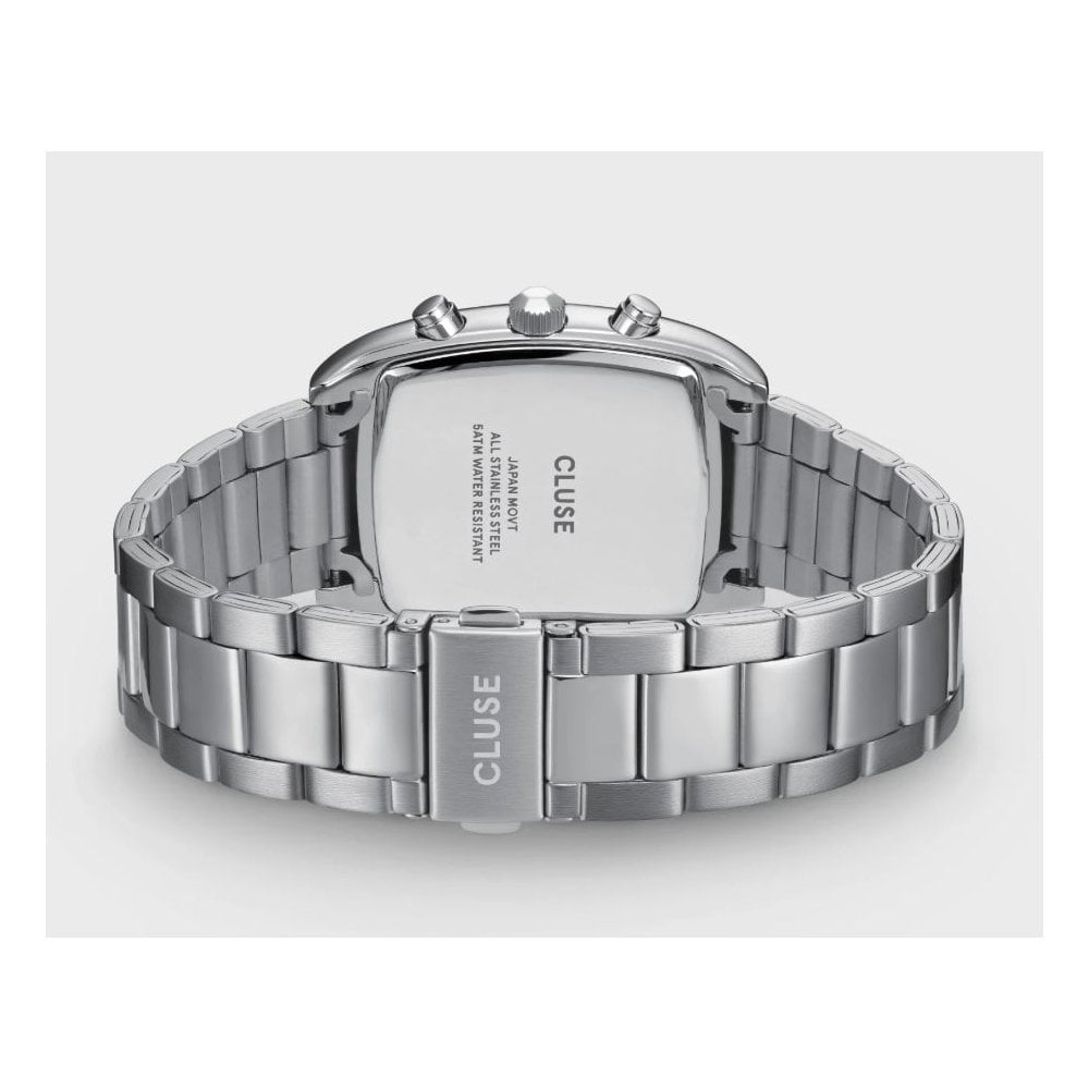 Quartaut, Blue Chronograph Dial, Gents Stainless Steel Watch