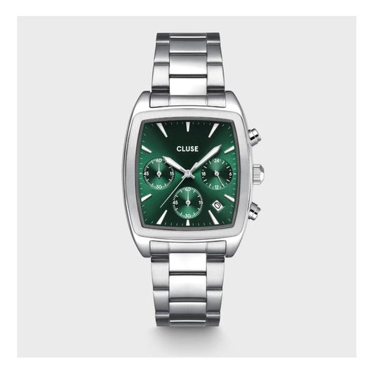 Quartaut, Green Chronograph Dial, Gents Stainless Steel Watch
