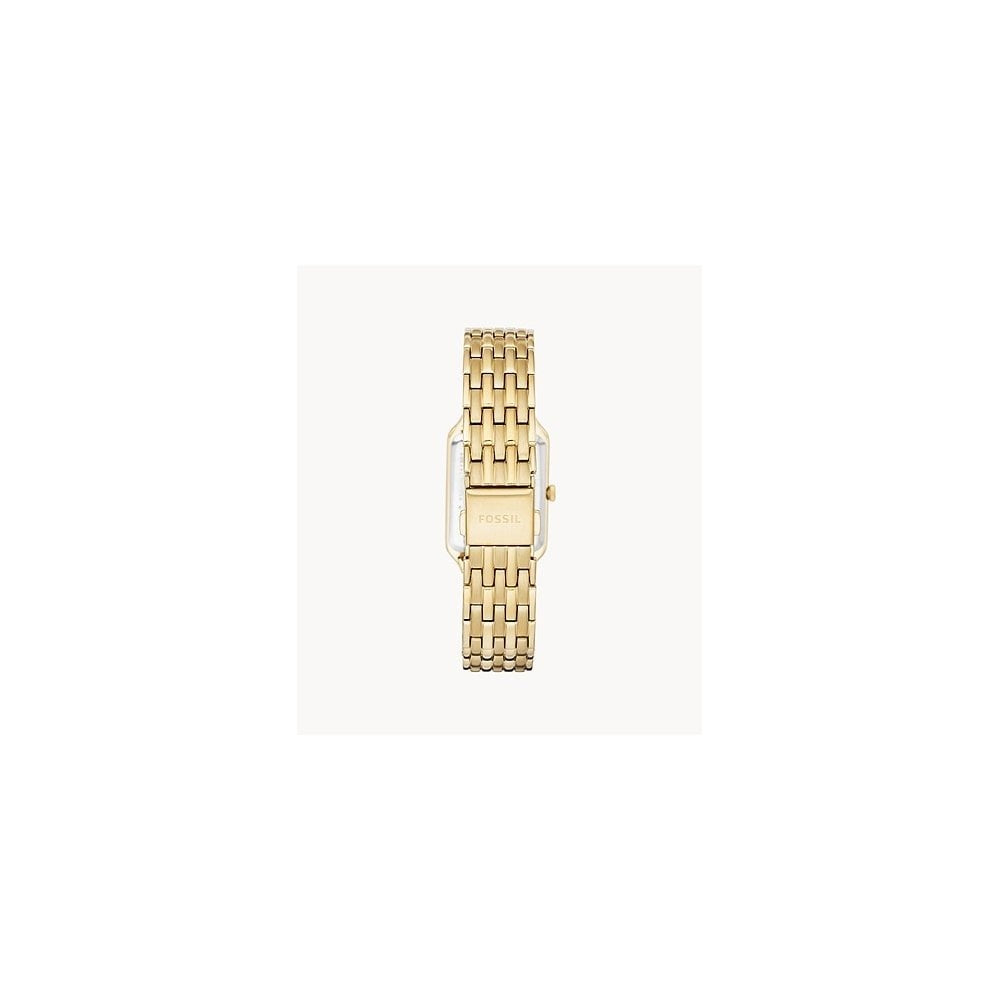 RAQUEL THREE HAND SILVER DIAL GOLD LADIES WATCH 