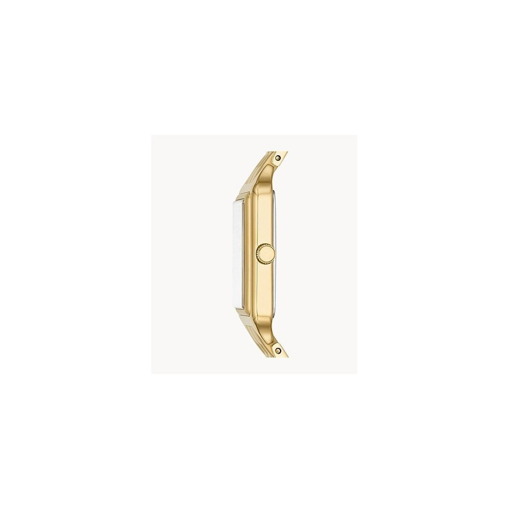 RAQUEL THREE HAND SILVER DIAL GOLD LADIES WATCH 