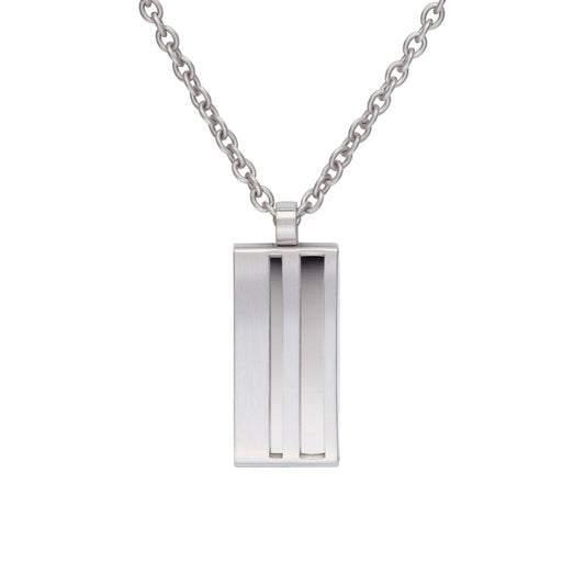 RECTANGLE STAINLESS STEEL CHAIN PENDANT