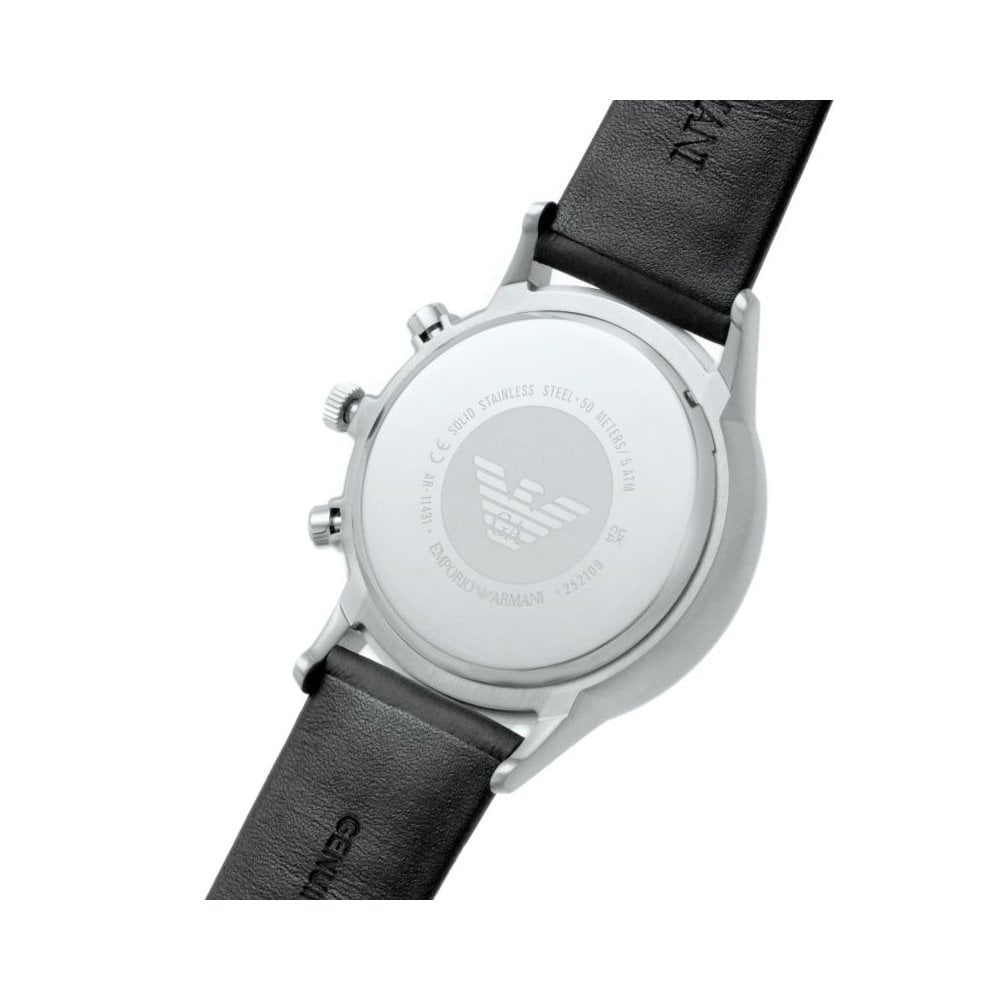 RENATO GENTS STAINLESS STEEL CHRONOGRAPH WATCH WITH ROSE GOLD DETAIL
