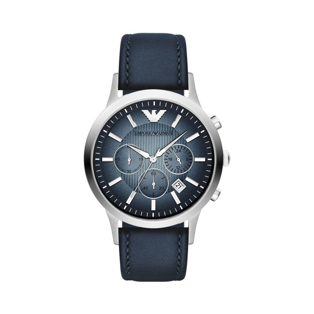 RENATO STAINLESS STEEL WATCH WITH BLUE STRAP & DIAL