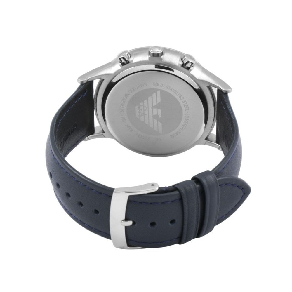 RENATO STAINLESS STEEL WATCH WITH BLUE STRAP & DIAL