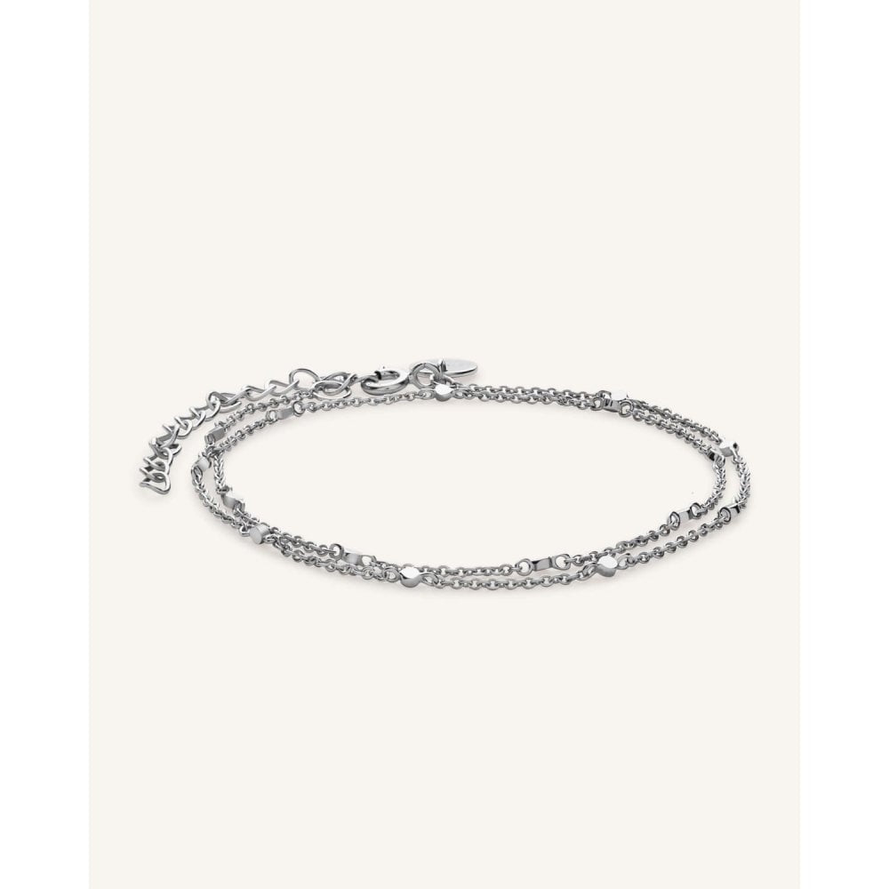 RHODIUM FINISHED SILVER COLOUR BROOME BRACELET