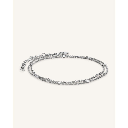 RHODIUM FINISHED SILVER COLOUR BROOME BRACELET