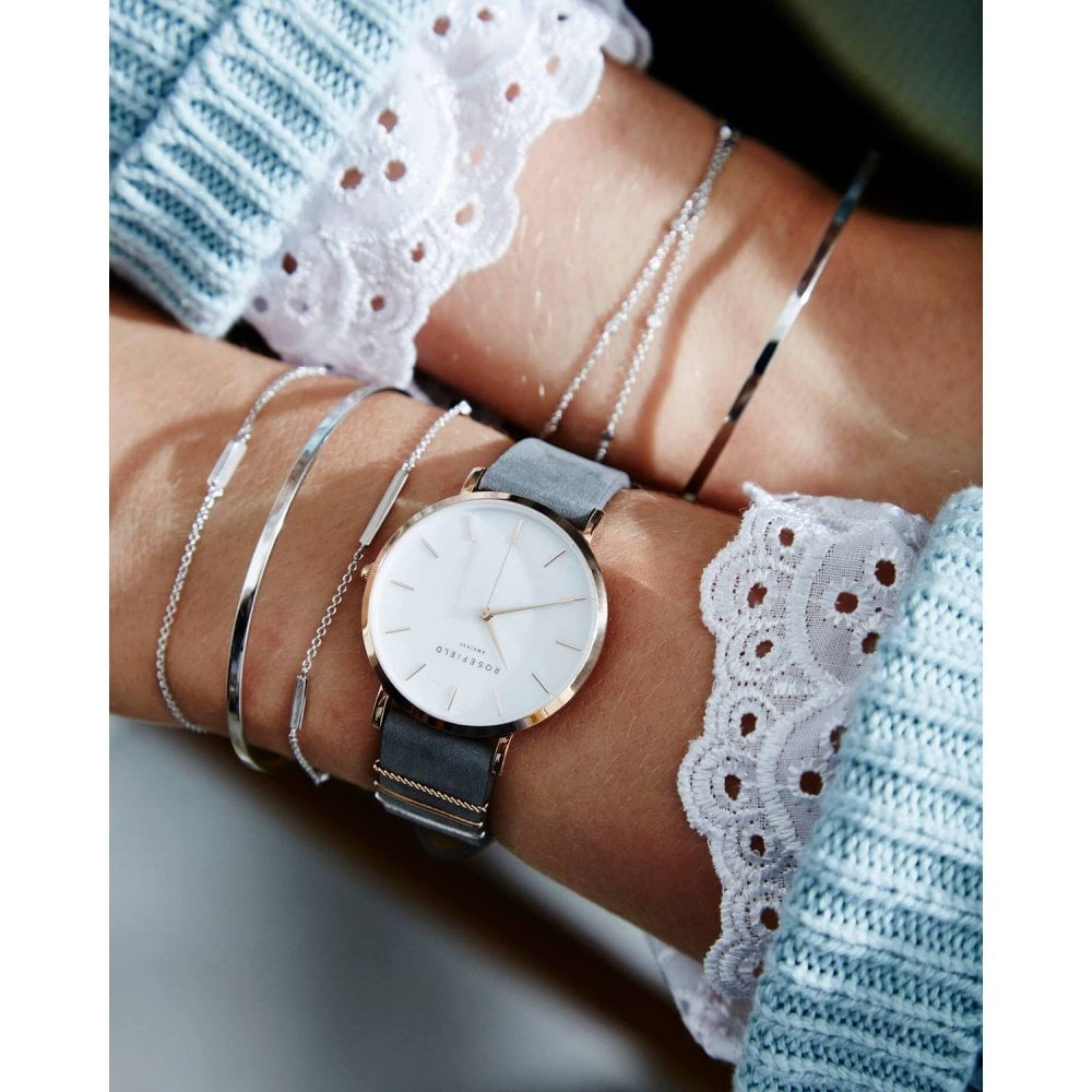 RHODIUM FINISHED SILVER COLOUR BROOME BRACELET