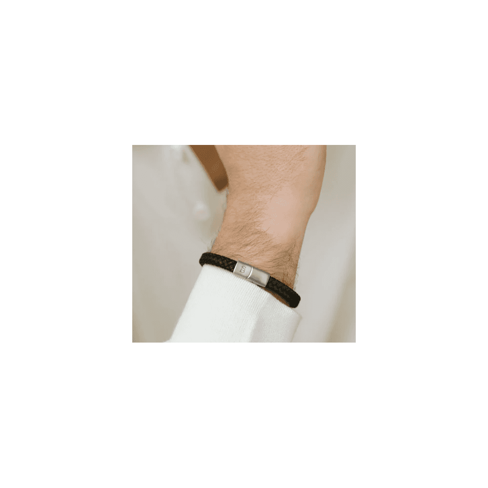 RILEY BLACK LEATHER BRACELET