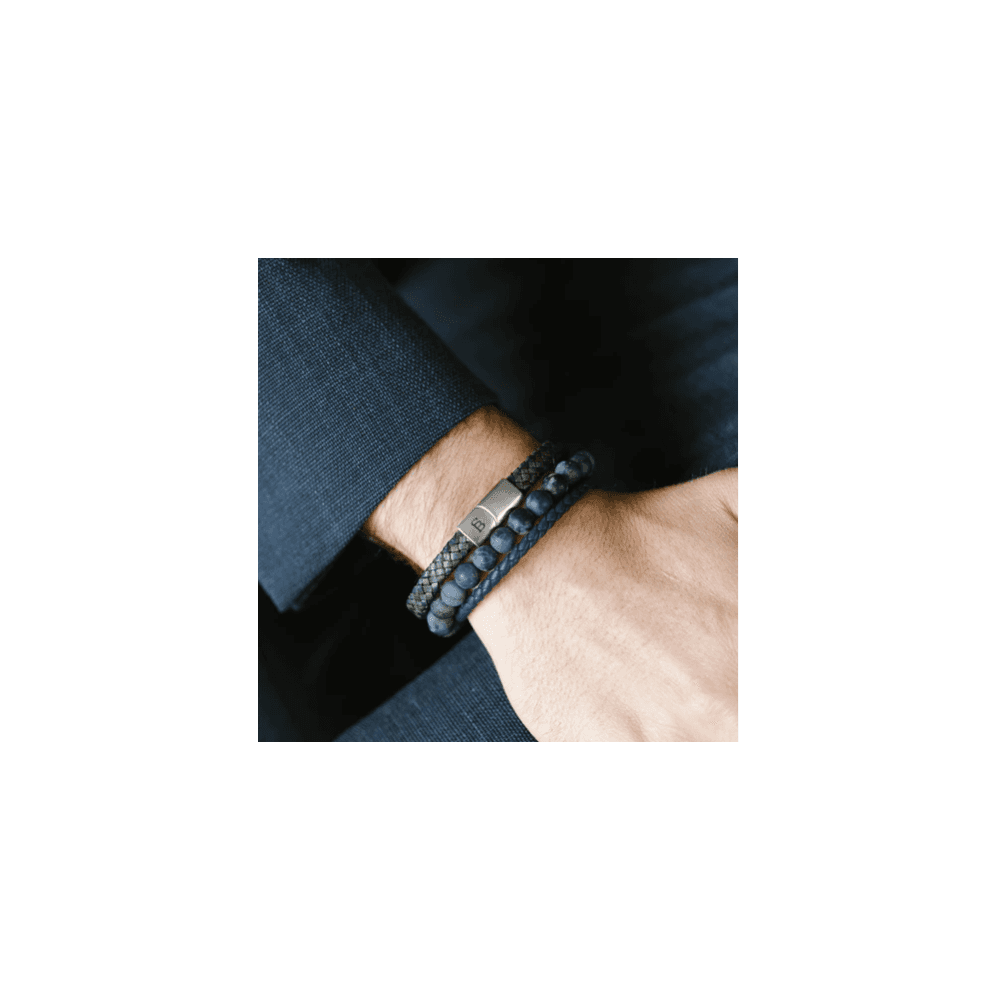 RILEY BLUE LEATHER BRACELET