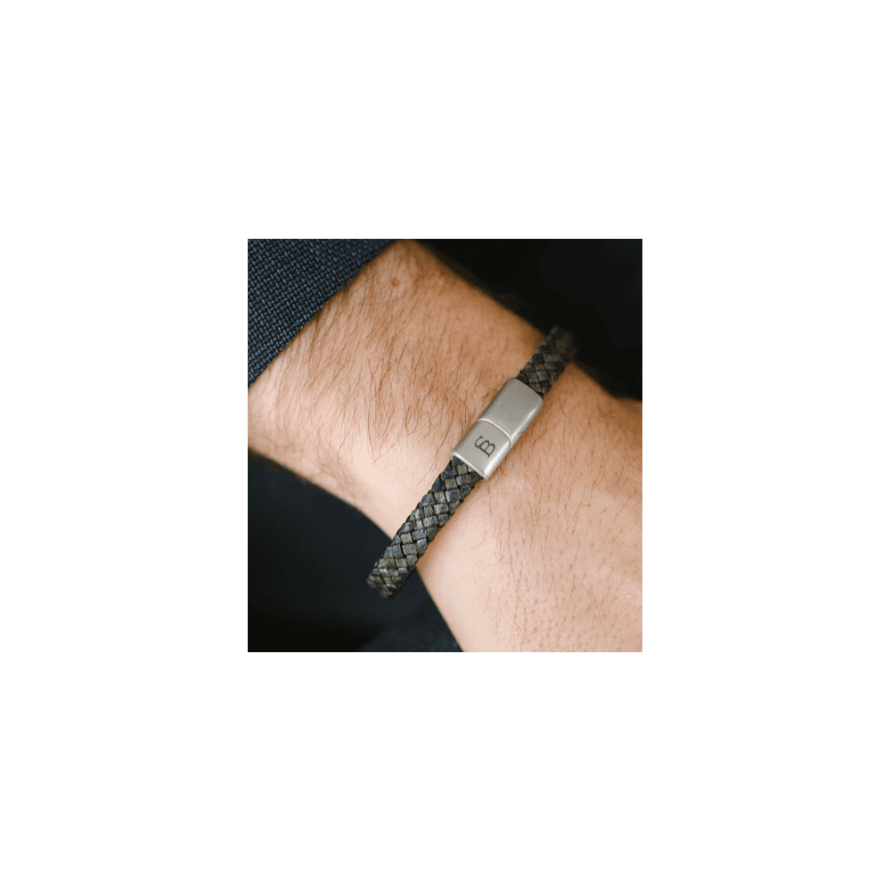 RILEY BLUE LEATHER BRACELET