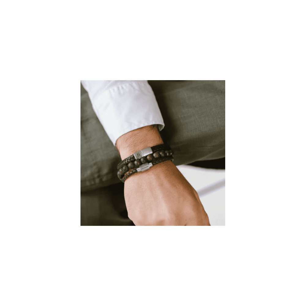 RILEY DARK BROWN LEATHER BRACELET