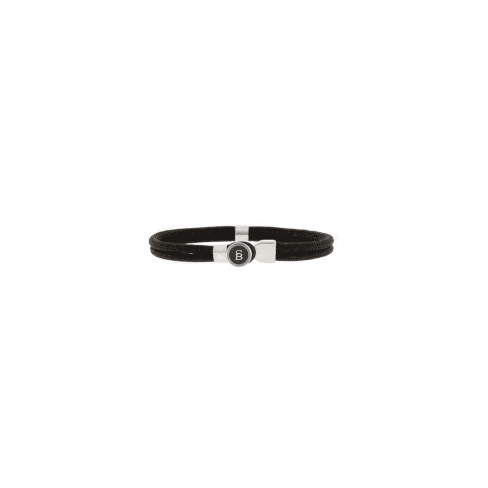 RIPTIDE BLACK ROPE STEEL BRACELET