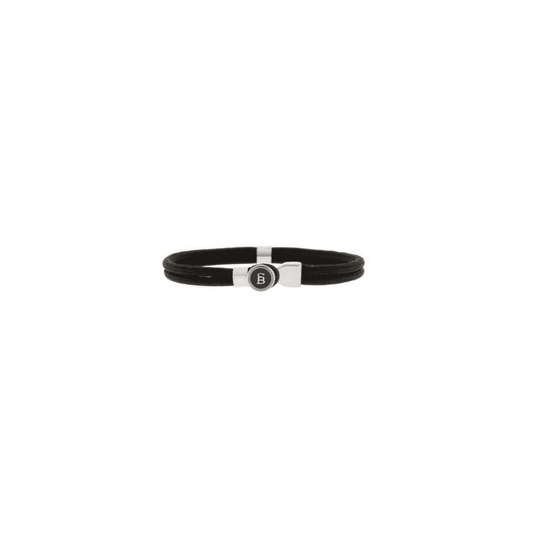 RIPTIDE BLACK ROPE STEEL BRACELET