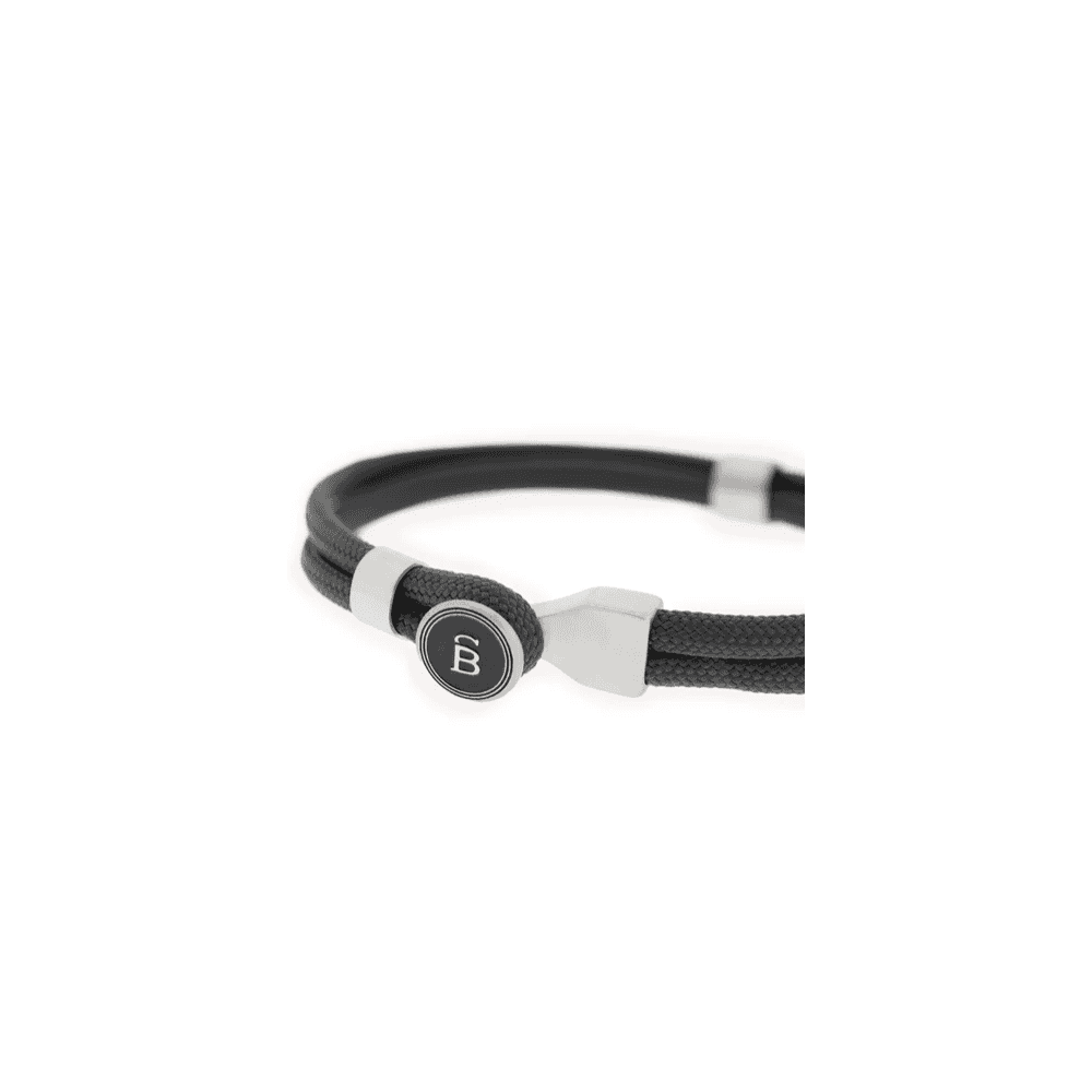 RIPTIDE BLACK ROPE STEEL BRACELET