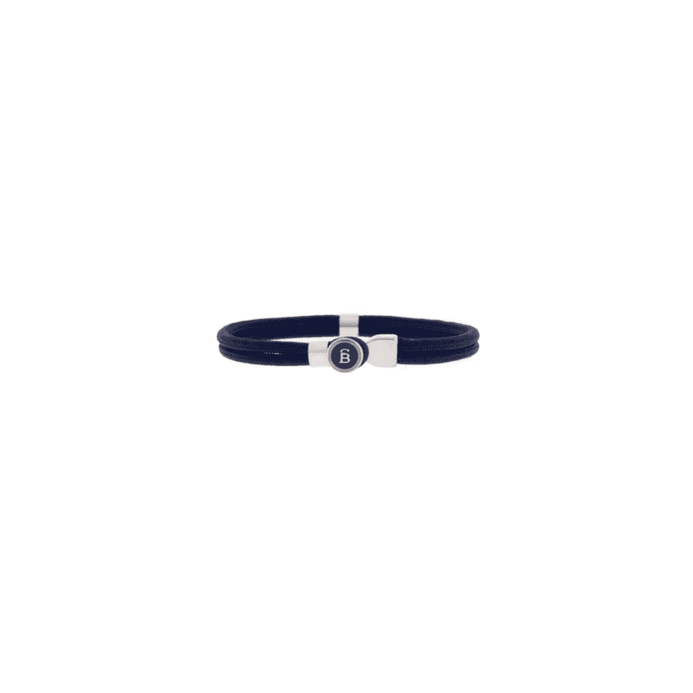 RIPTIDE NAVY ROPE STEEL BRACELET
