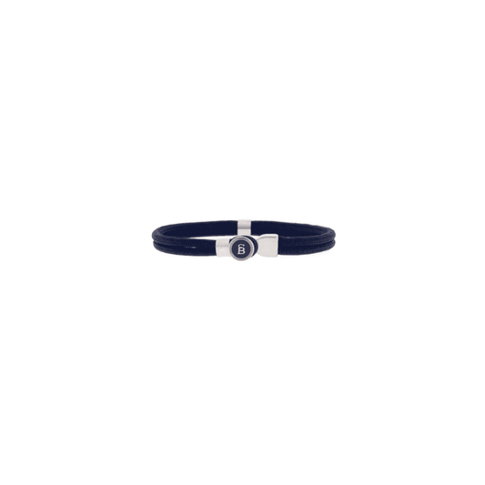 RIPTIDE NAVY ROPE STEEL BRACELET